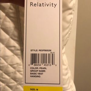 Winter white zip vest